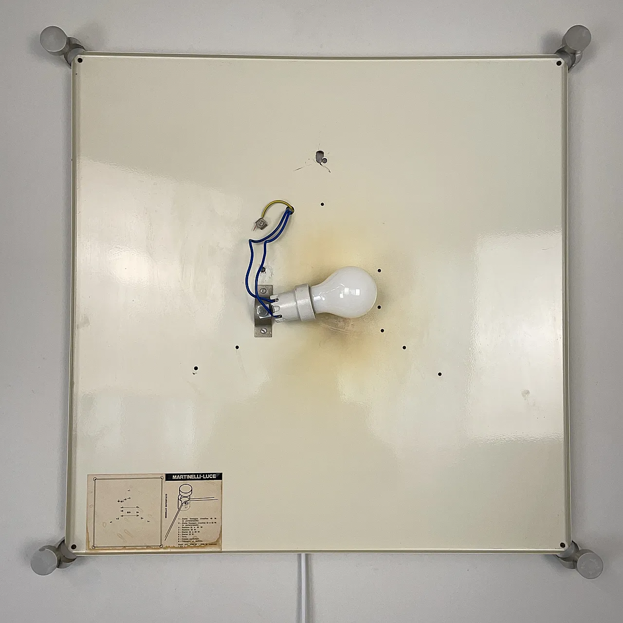 Bolla wall or ceiling lamp by Martinelli (cm60x60), 1960s 20