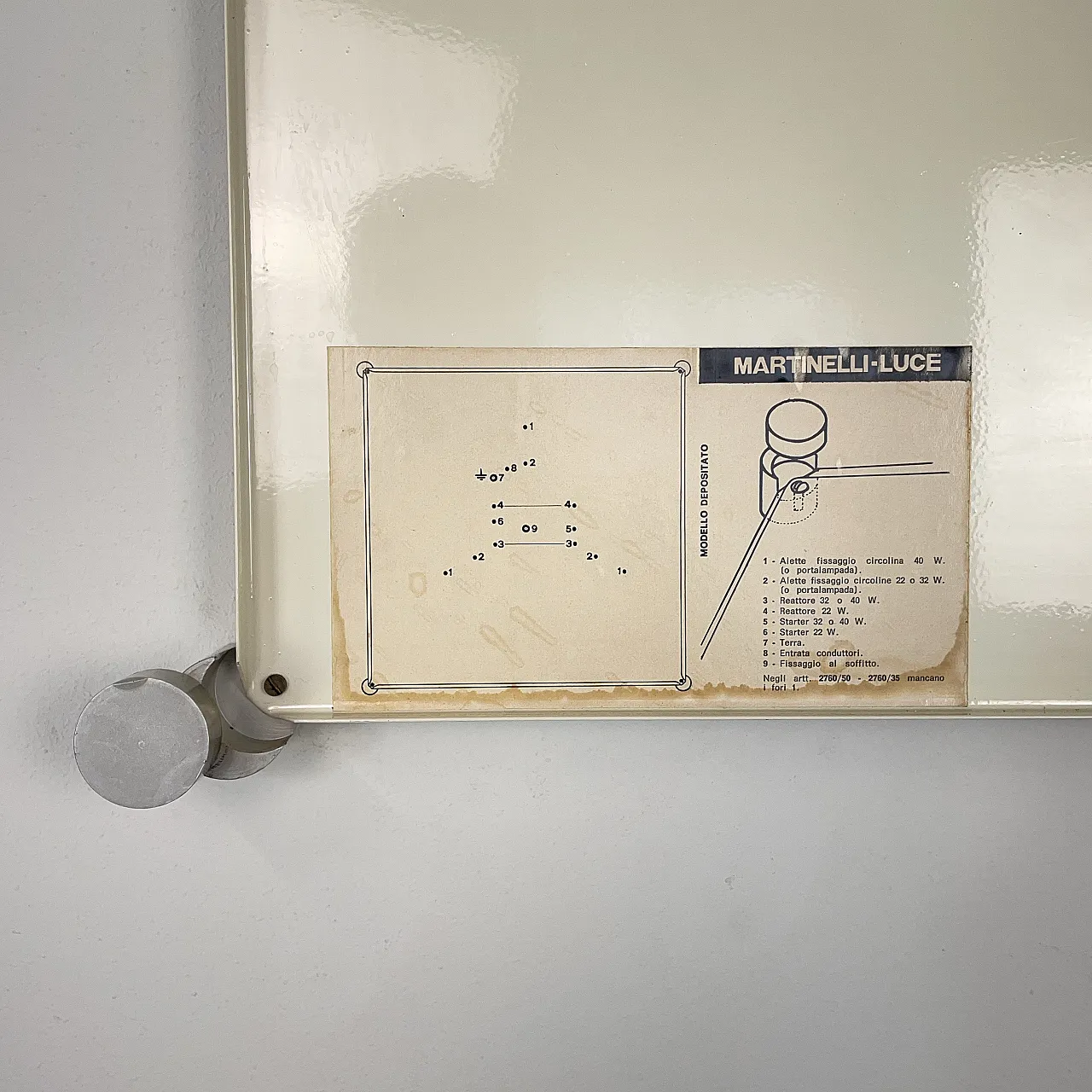 Bolla wall or ceiling lamp by Martinelli (cm60x60), 1960s 21