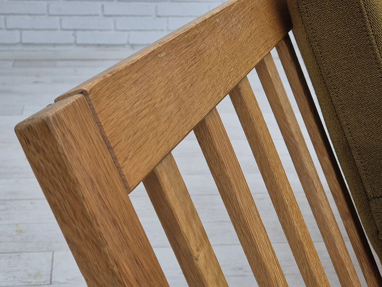 Danish 3 seater sofa furniture wool, 70s 10