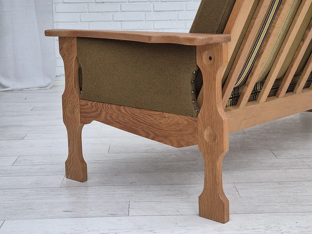 Danish 3 seater sofa furniture wool, 70s 17