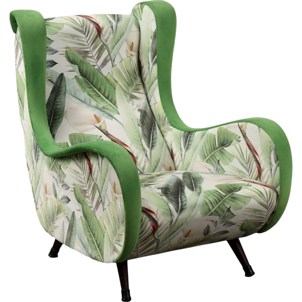 Jungle Collection velvet armchair, mid-19th century 11