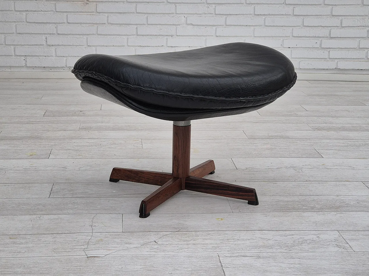 Adjustable and swivelling footstool by Madsen & Schubell, 1970s 1