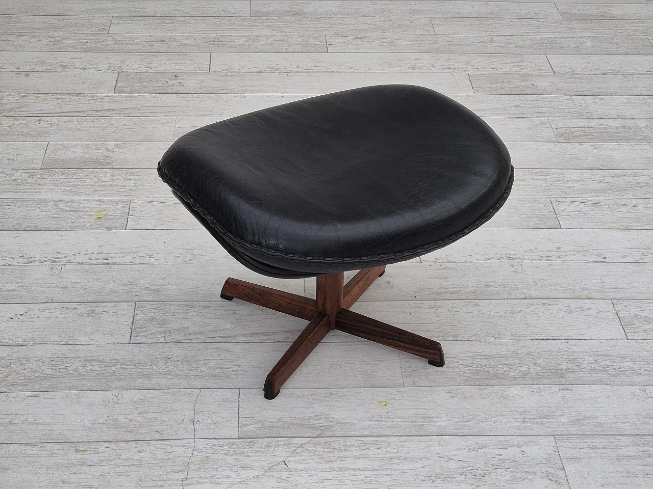 Adjustable and swivelling footstool by Madsen & Schubell, 1970s 2