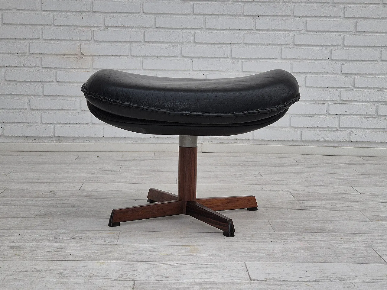 Adjustable and swivelling footstool by Madsen & Schubell, 1970s 3