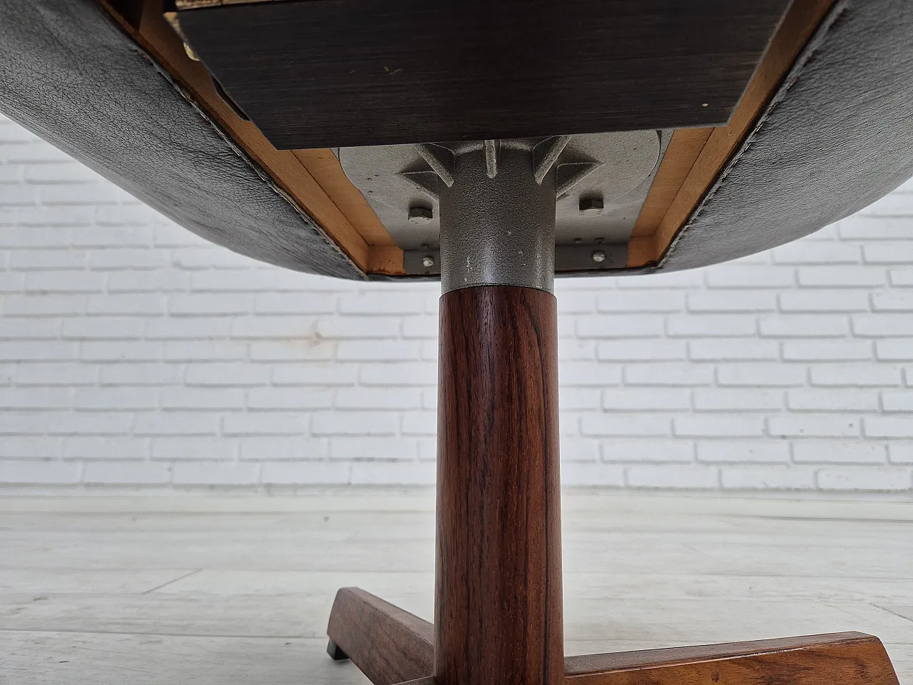 Adjustable and swivelling footstool by Madsen & Schubell, 1970s 8