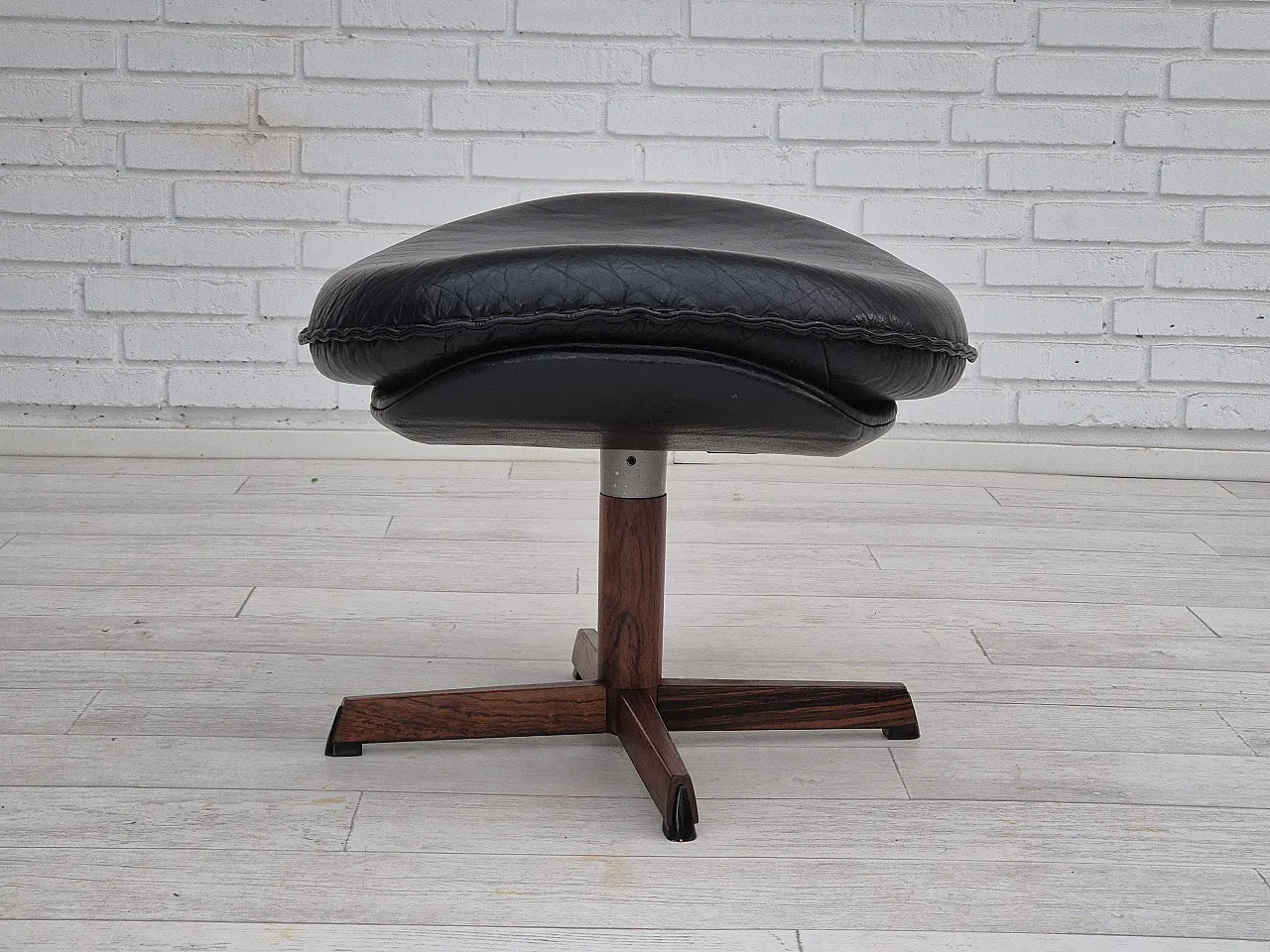 Adjustable and swivelling footstool by Madsen & Schubell, 1970s 9