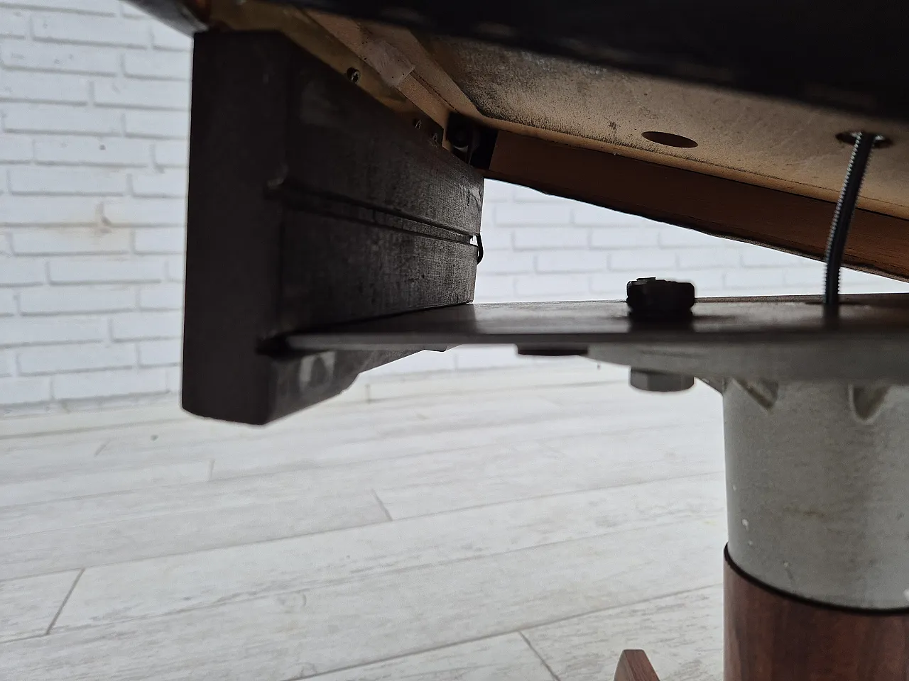 Adjustable and swivelling footstool by Madsen & Schubell, 1970s 15