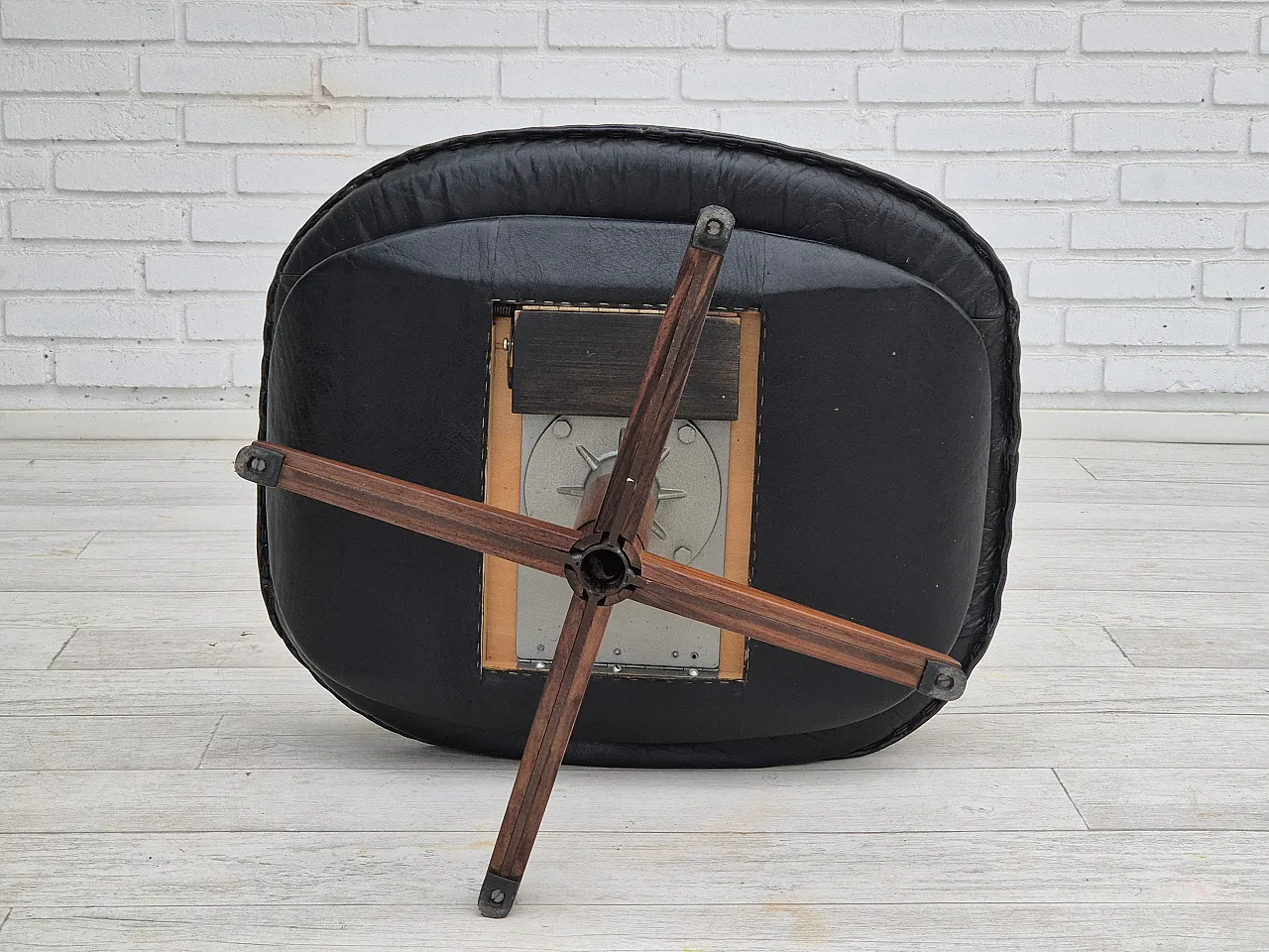 Adjustable and swivelling footstool by Madsen & Schubell, 1970s 16