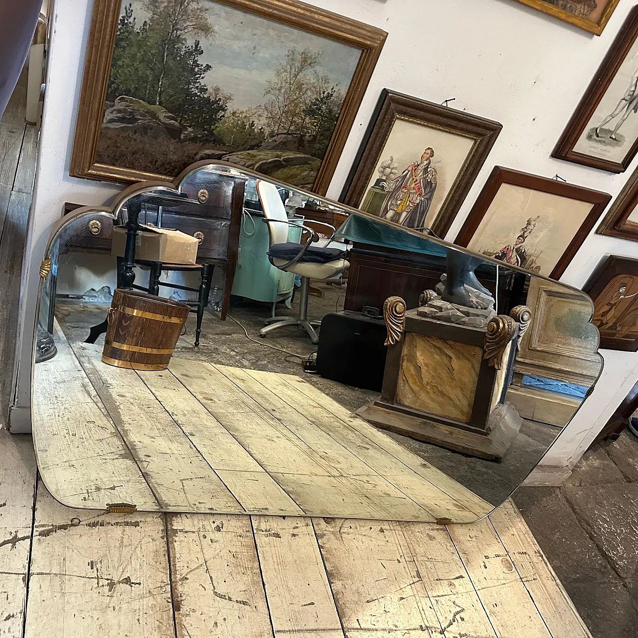 Specchio da parete orizzontale di Gio Ponti, anni '50 4