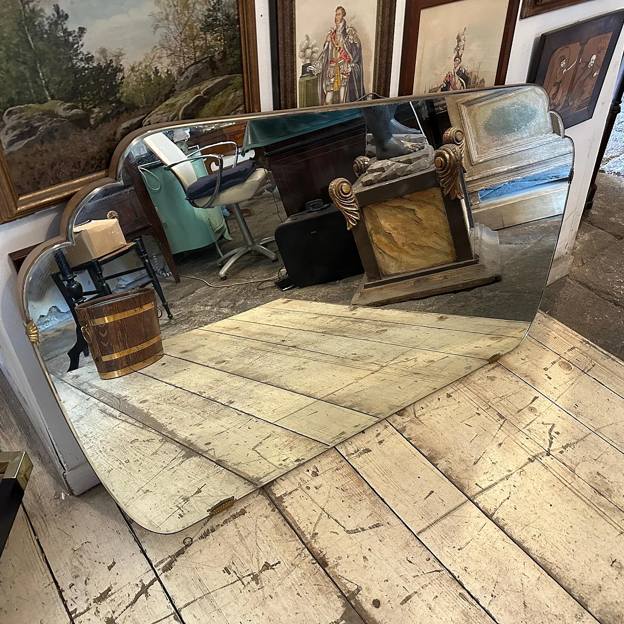 Specchio da parete orizzontale di Gio Ponti, anni '50 5