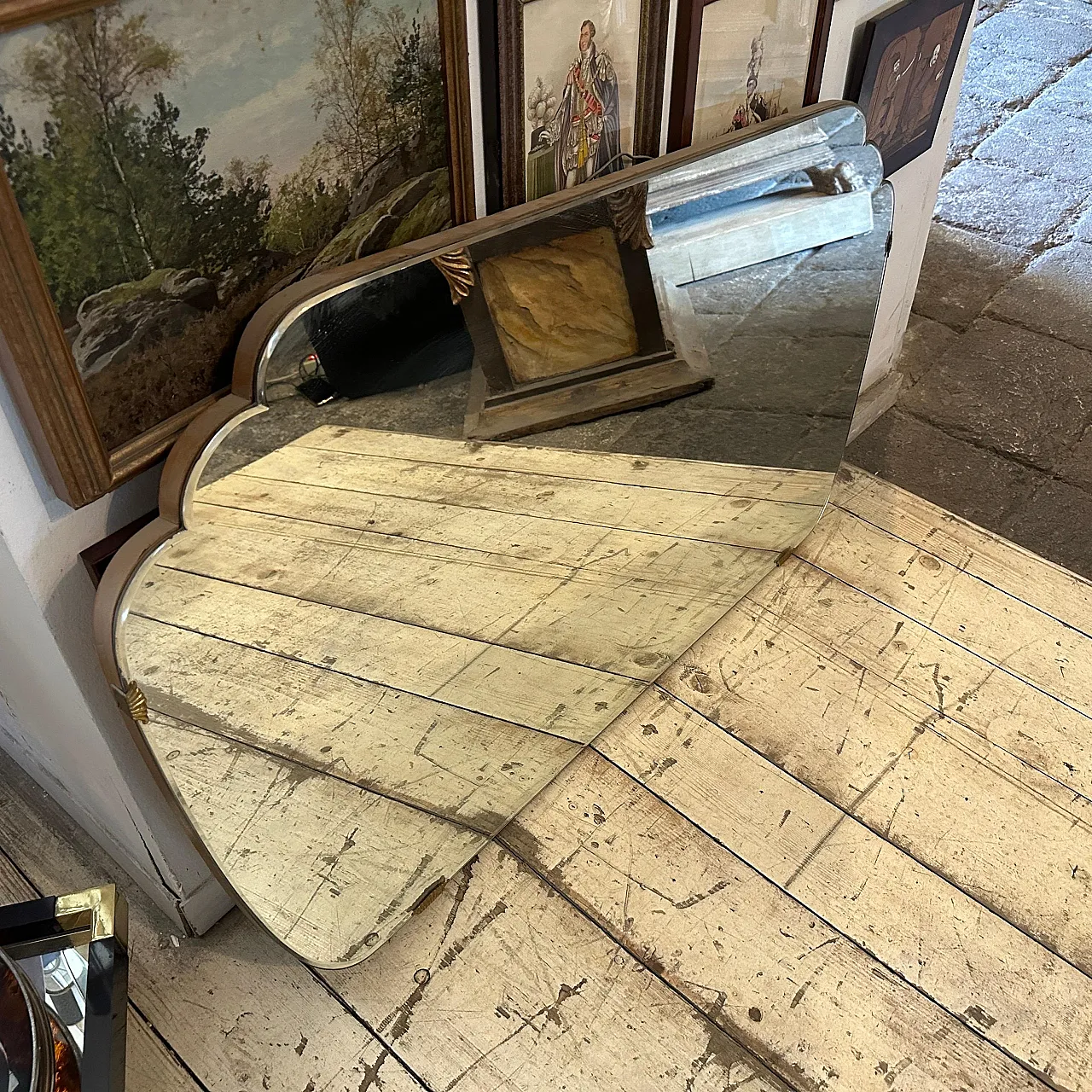 Specchio da parete orizzontale di Gio Ponti, anni '50 13