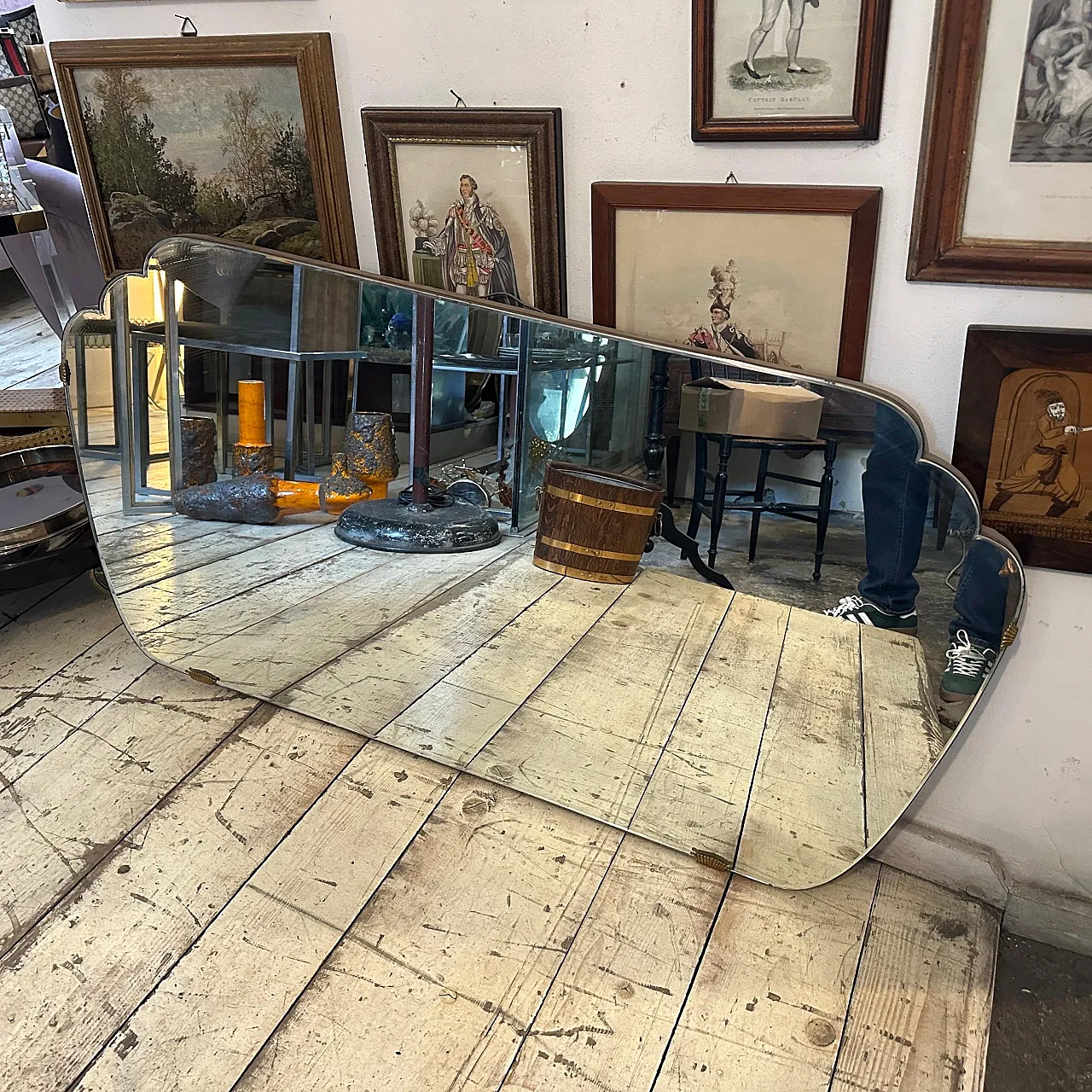 Specchio da parete orizzontale di Gio Ponti, anni '50 14