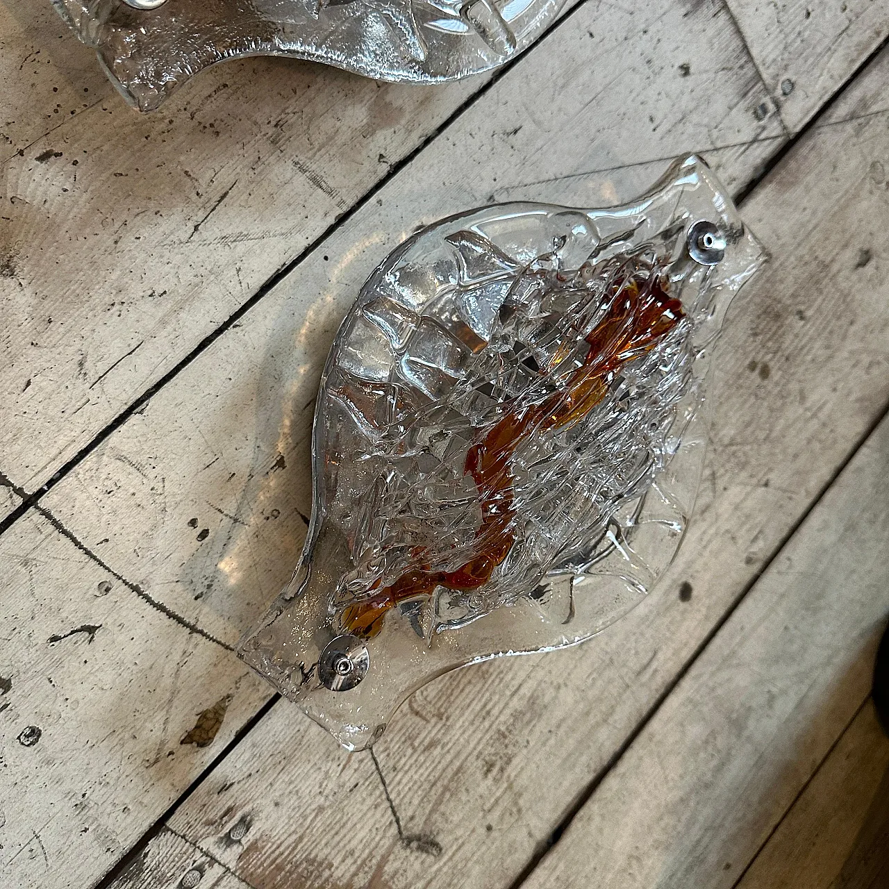 Coppia di applique in vetro di Murano di Mazzega, anni '70 2