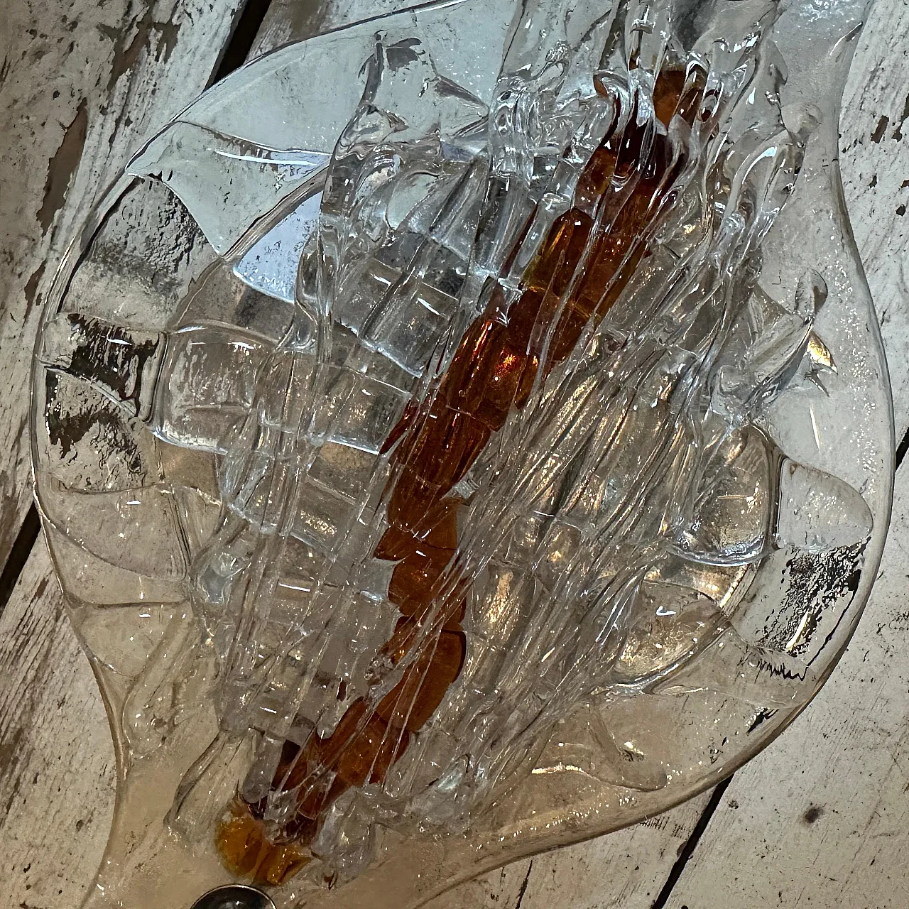 Coppia di applique in vetro di Murano di Mazzega, anni '70 8