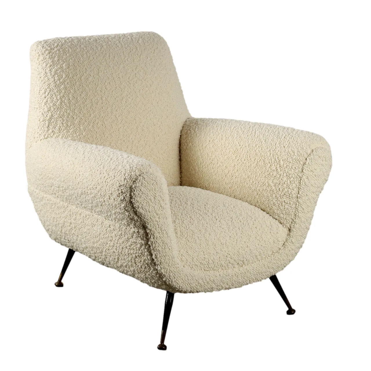 Metal and fabric armchair, mid-20th century 1