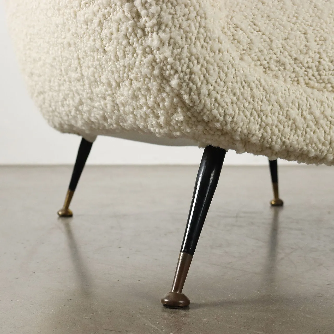 Metal and fabric armchair, mid-20th century 8