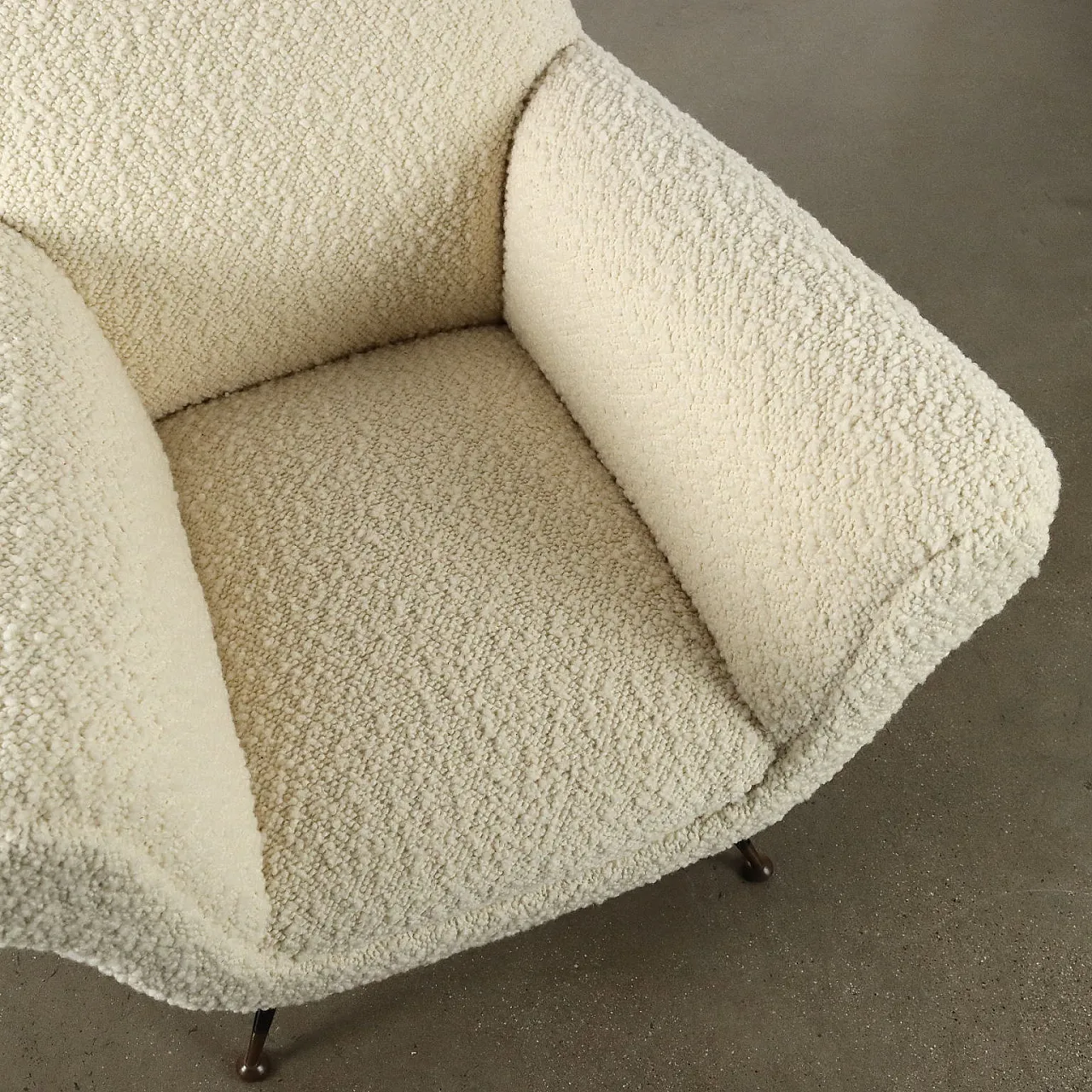 Metal and fabric armchair, mid-20th century 9