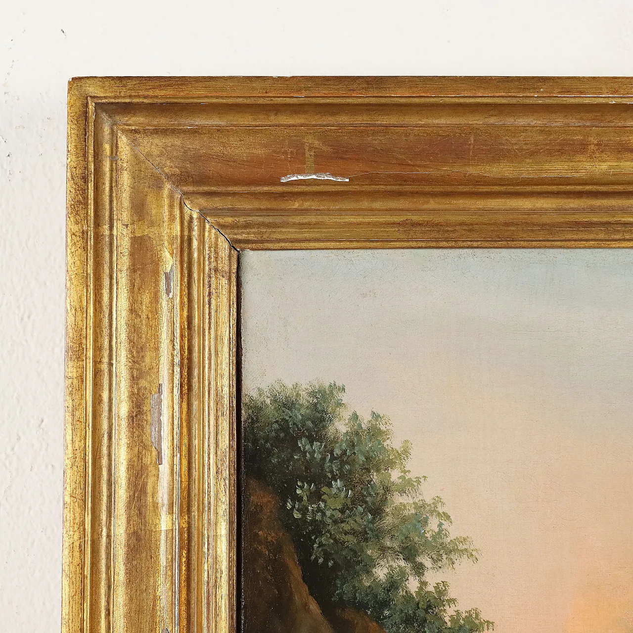 Seascape with figures, oil painting on canvas, early 19th century 6