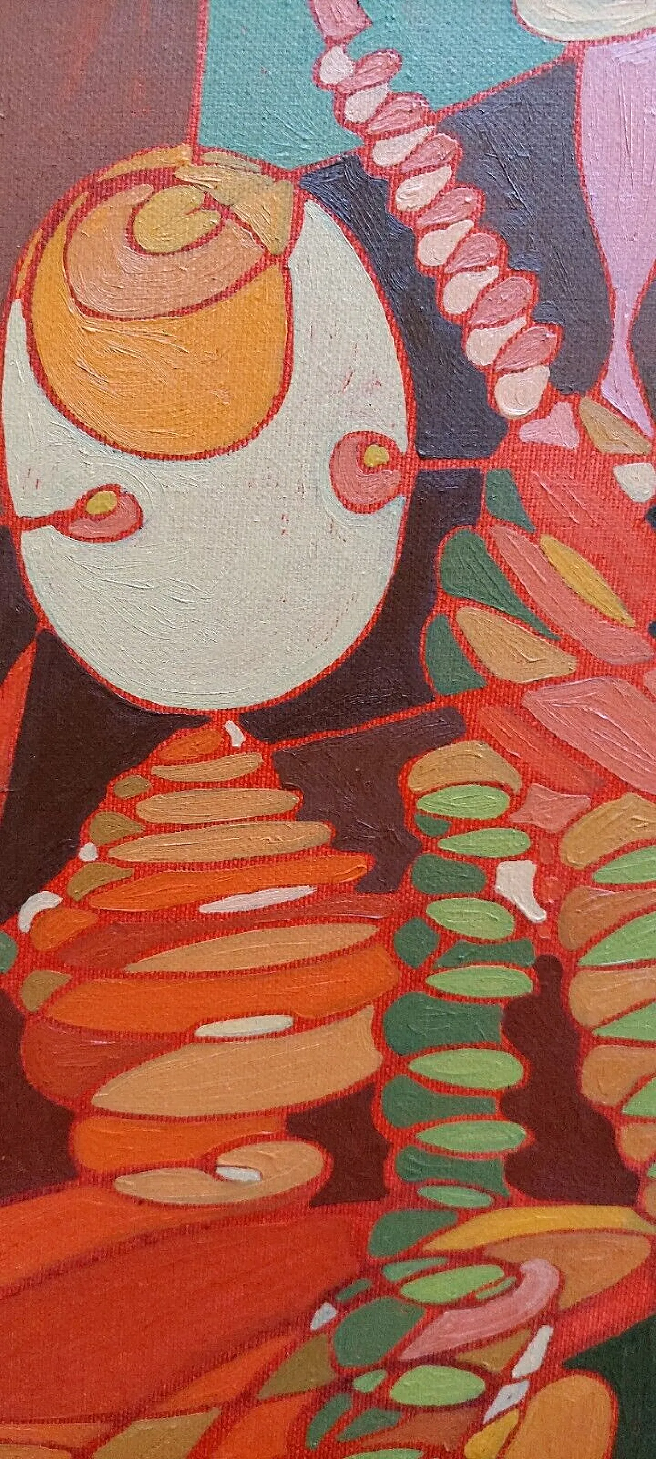 Abstract painting by Franco Balleri, oil on canvas, 1990s 4