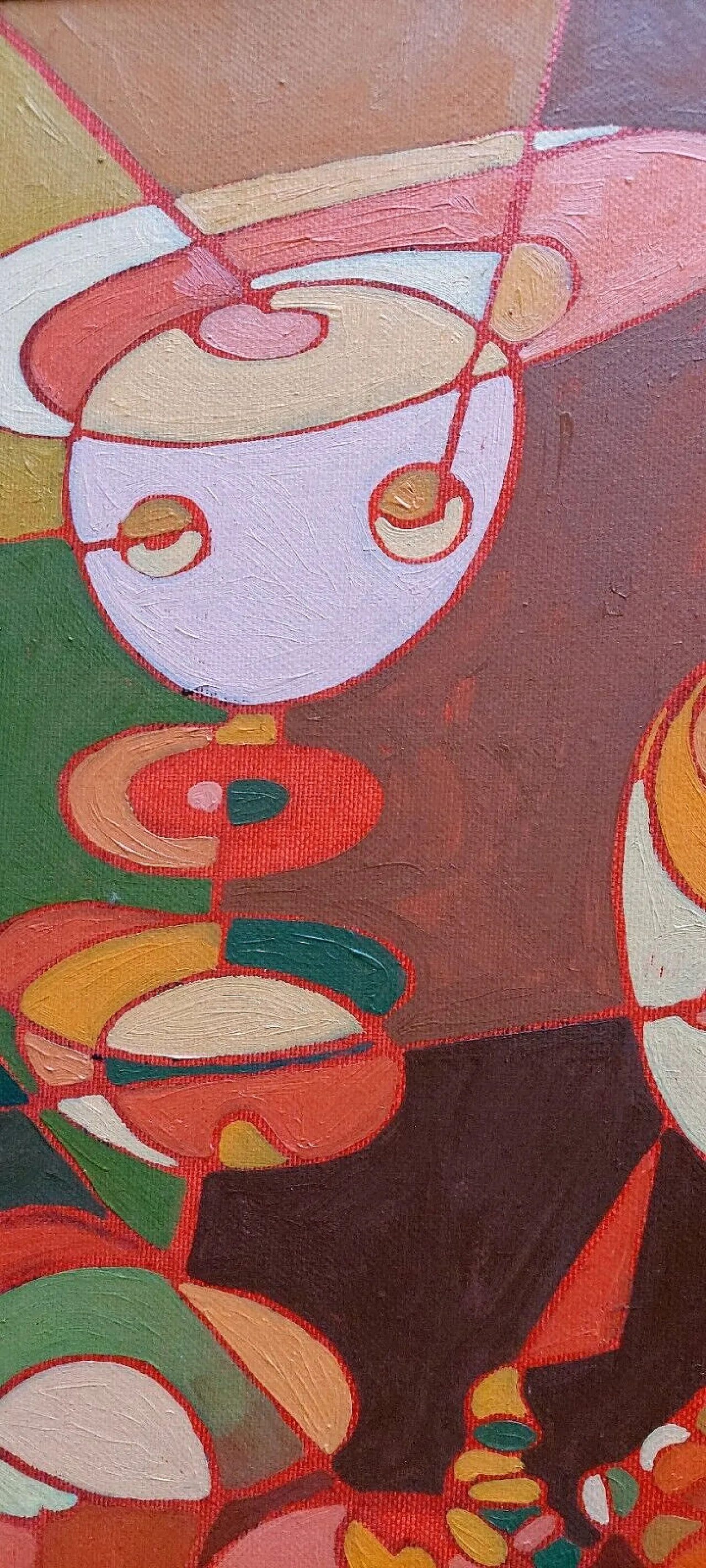 Abstract painting by Franco Balleri, oil on canvas, 1990s 6