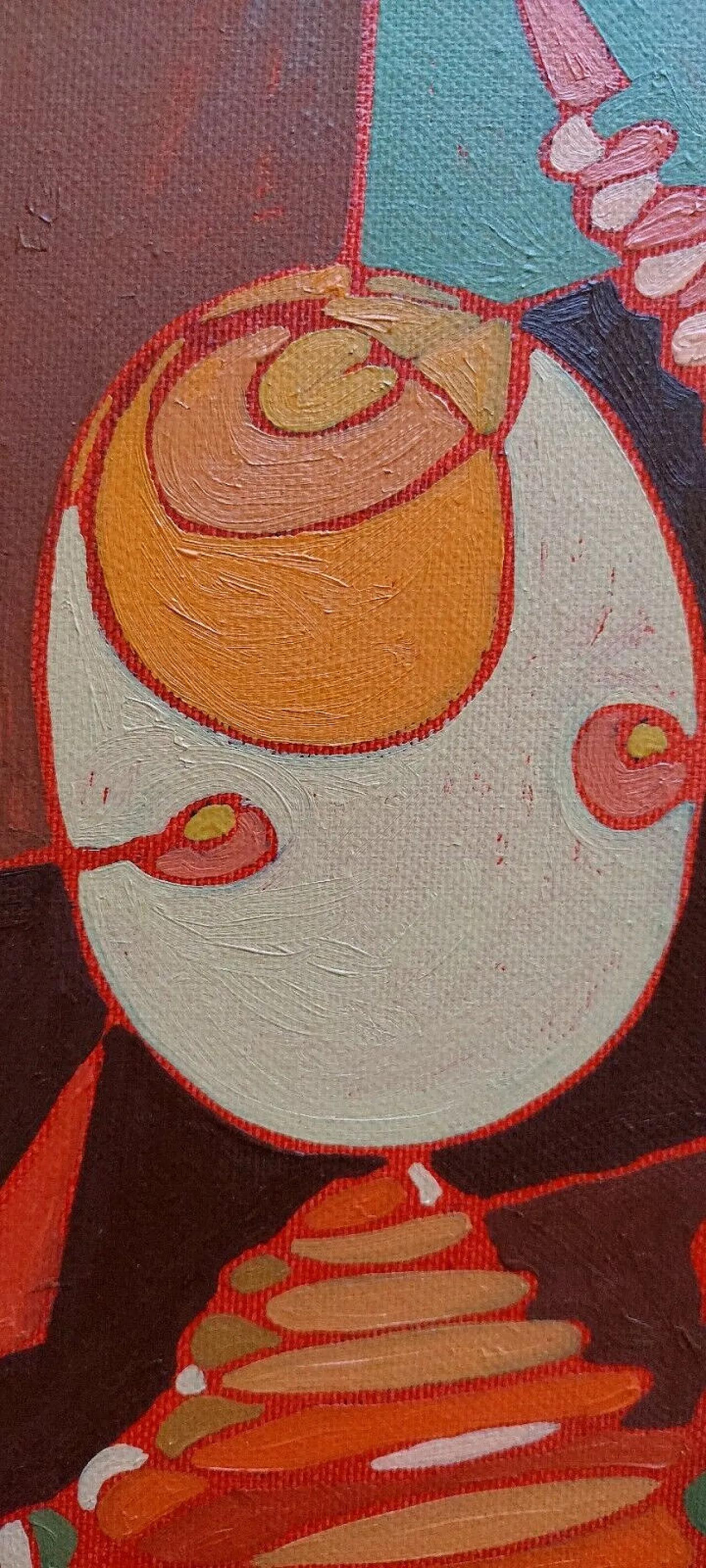 Abstract painting by Franco Balleri, oil on canvas, 1990s 8