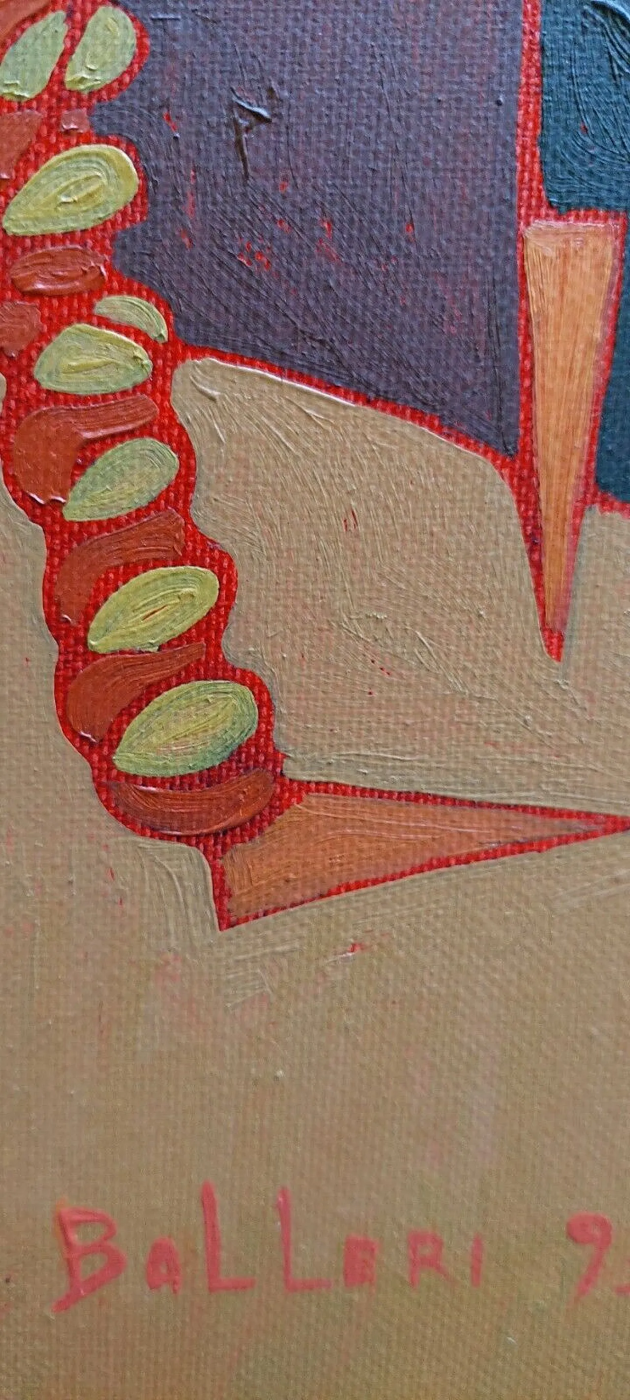 Abstract painting by Franco Balleri, oil on canvas, 1990s 9