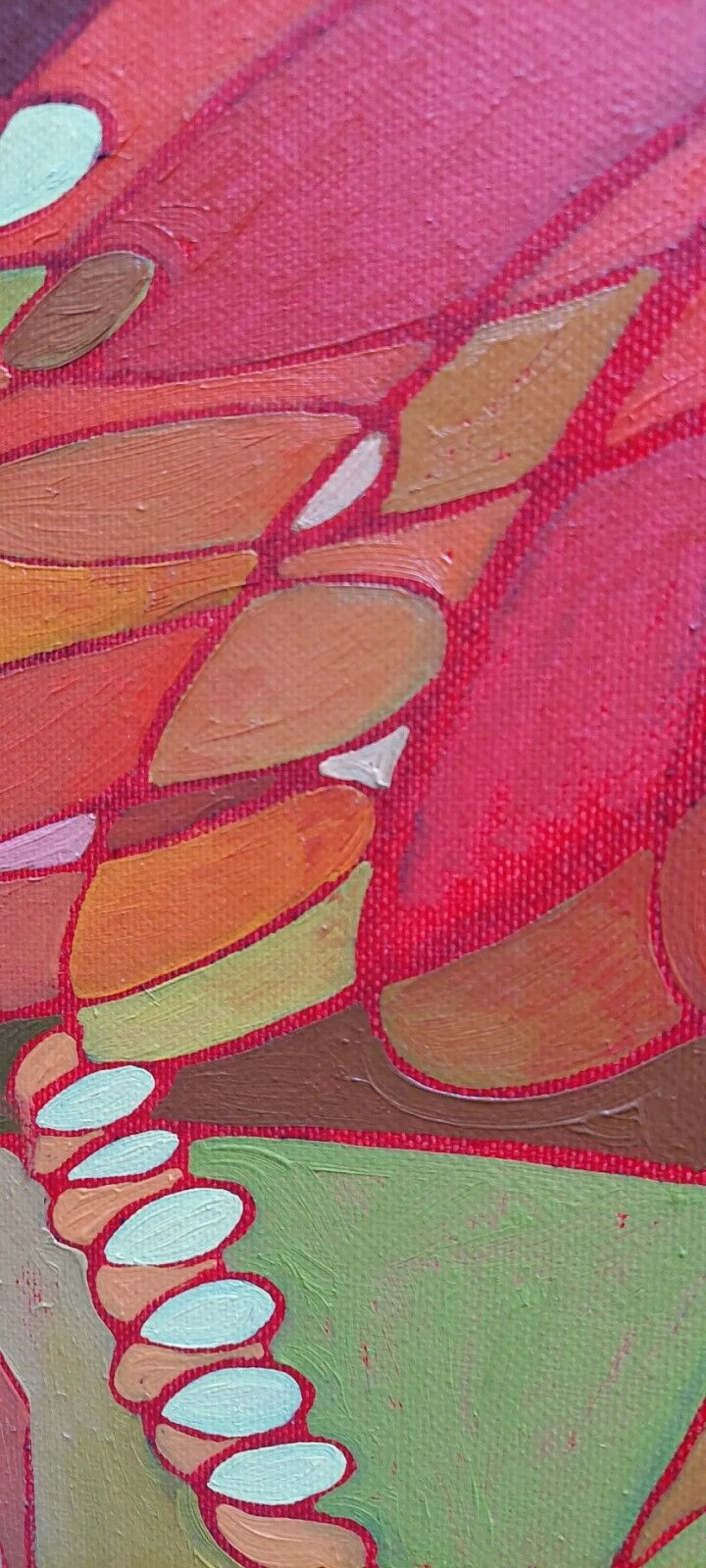 Abstract painting by Franco Balleri, oil on canvas, 1990s 10