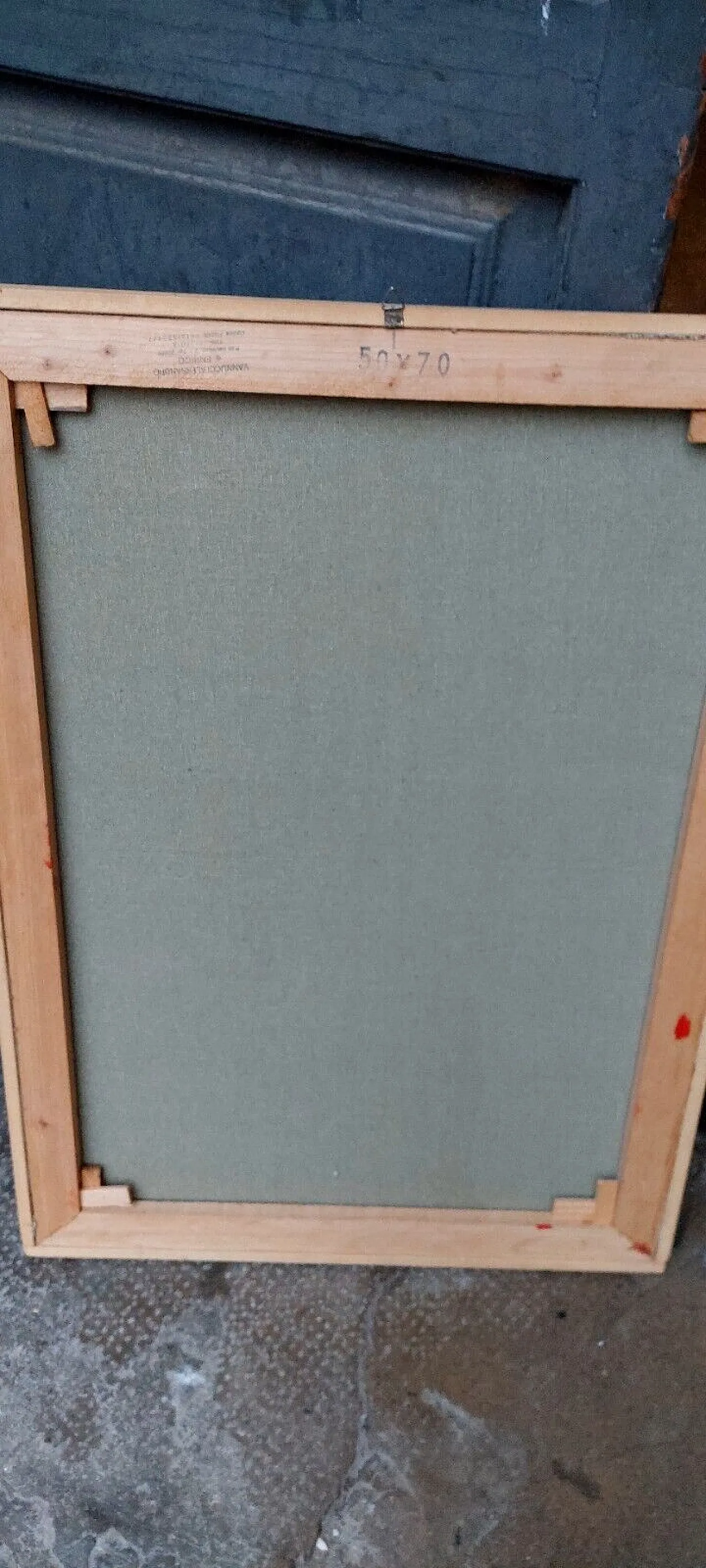 Abstract painting by Franco Balleri, oil on canvas, 1990s 11