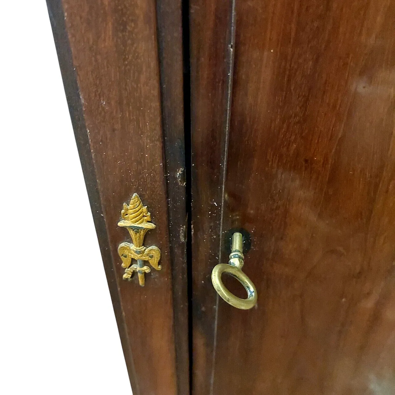 Napoleon III column cabinet in mahogany and marble, 19th century 10