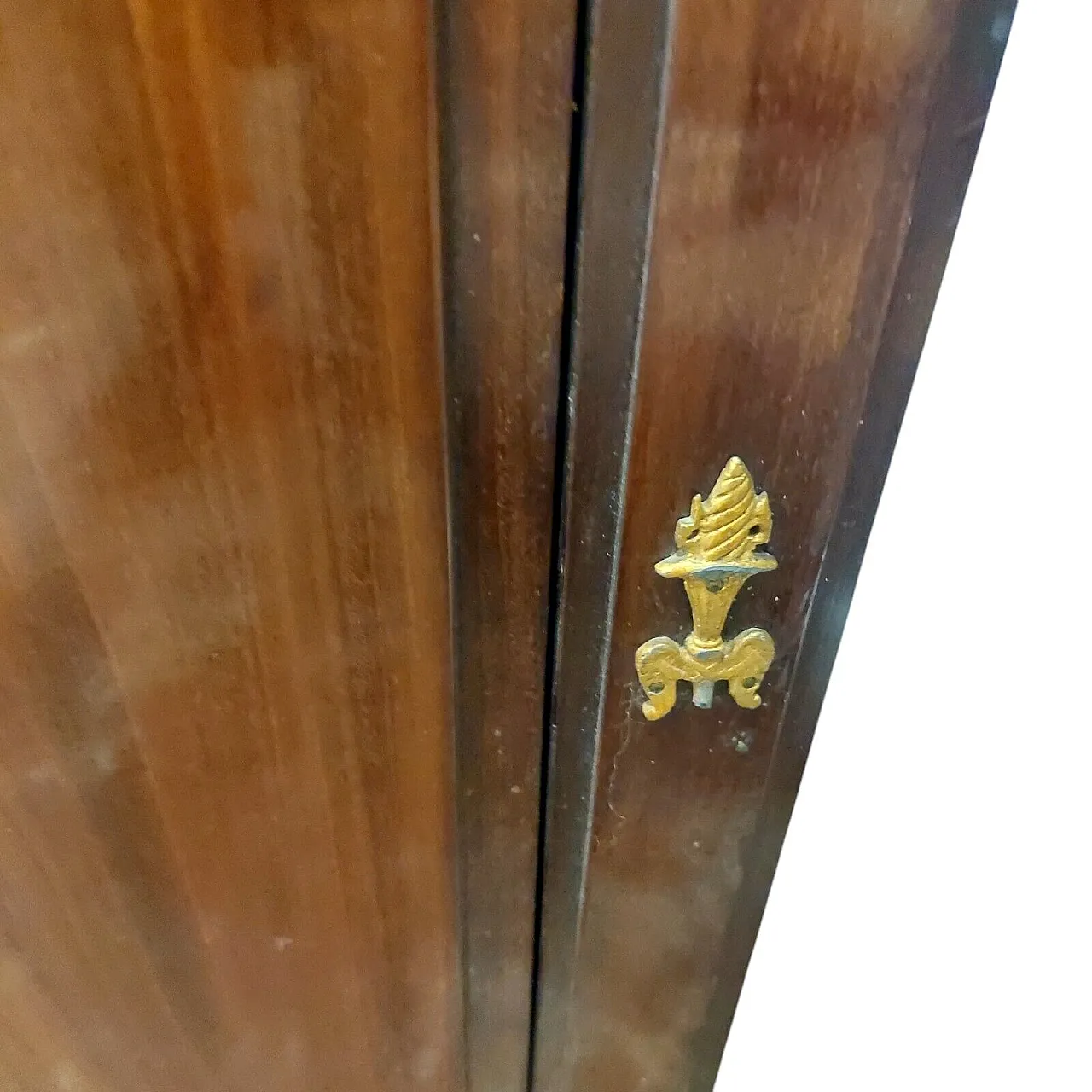 Napoleon III column cabinet in mahogany and marble, 19th century 11