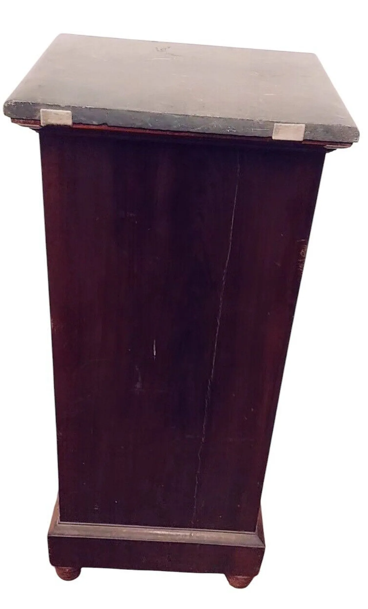 Napoleon III column cabinet in mahogany and marble, 19th century 13