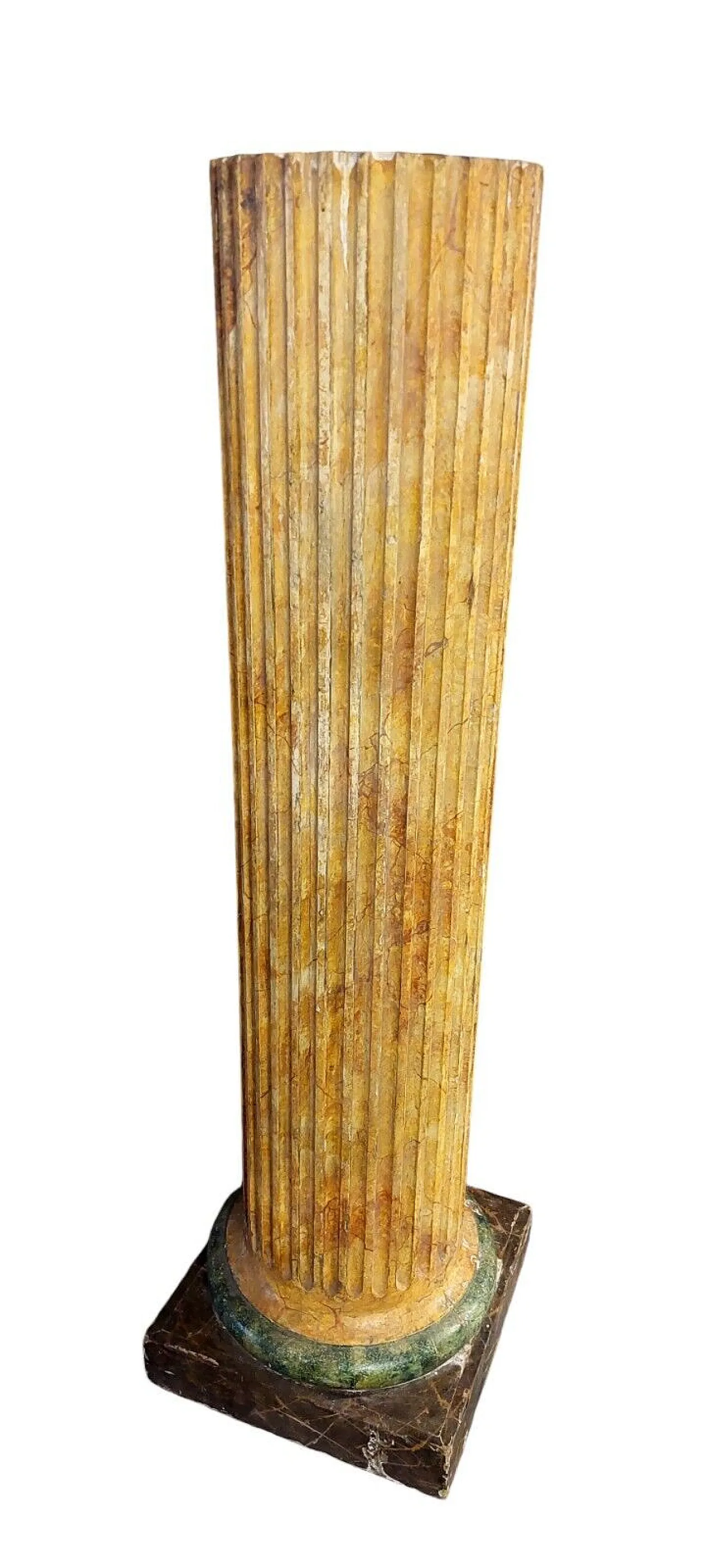 Empire column in lacquered and marbled wood, early 19th century 4