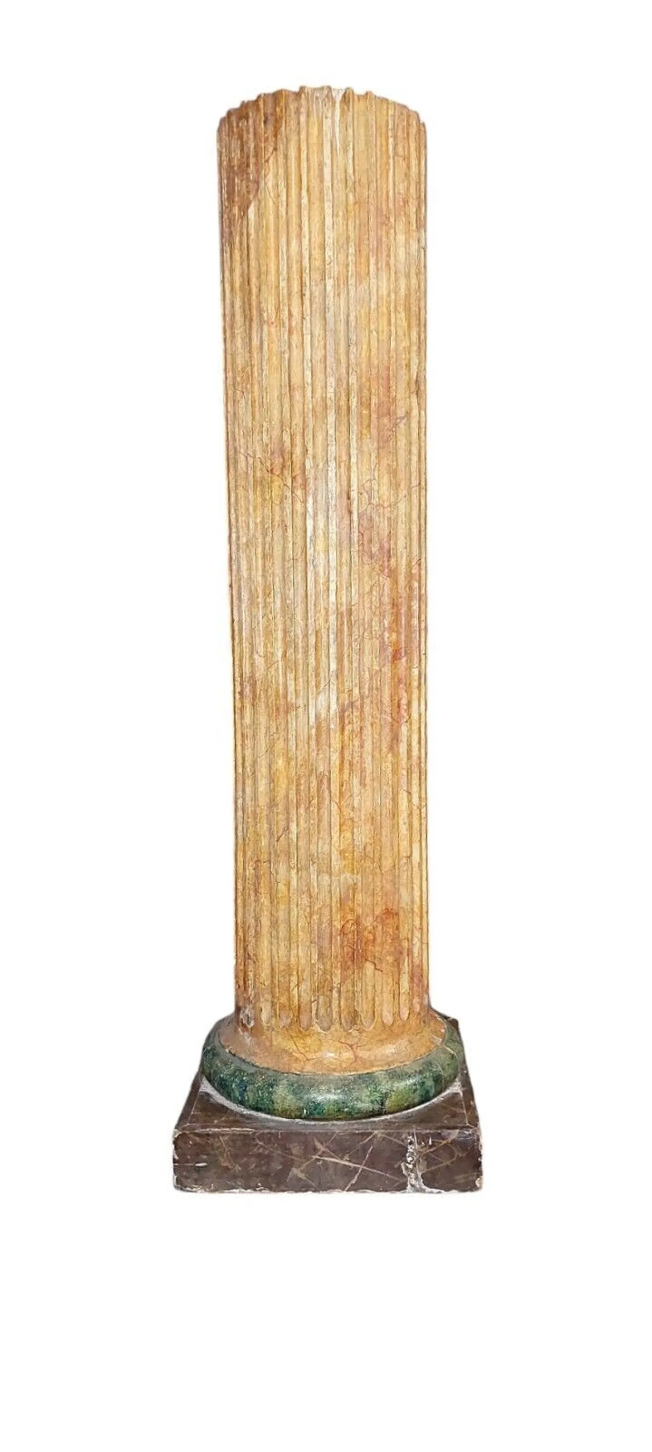 Empire column in lacquered and marbled wood, early 19th century 5