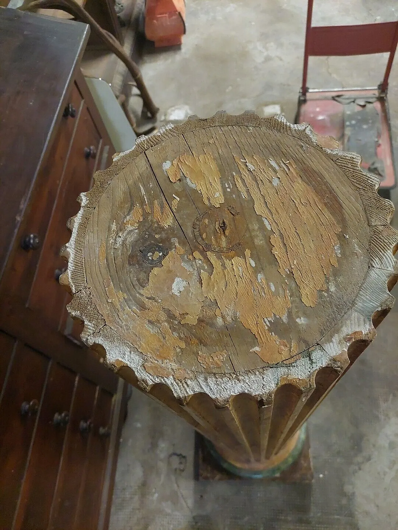 Empire column in lacquered and marbled wood, early 19th century 8
