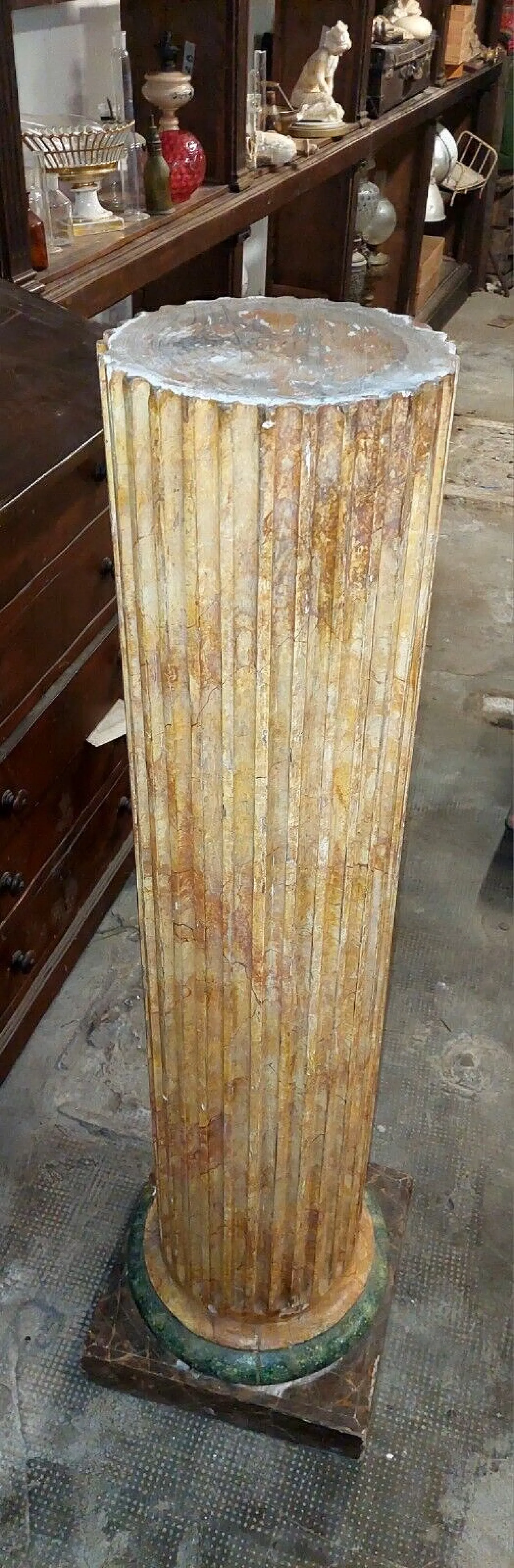Empire column in lacquered and marbled wood, early 19th century 9