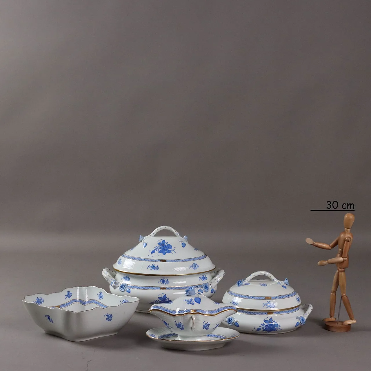 Servizio di piatti Herend in porcellana  per candida Tupini, '900 2