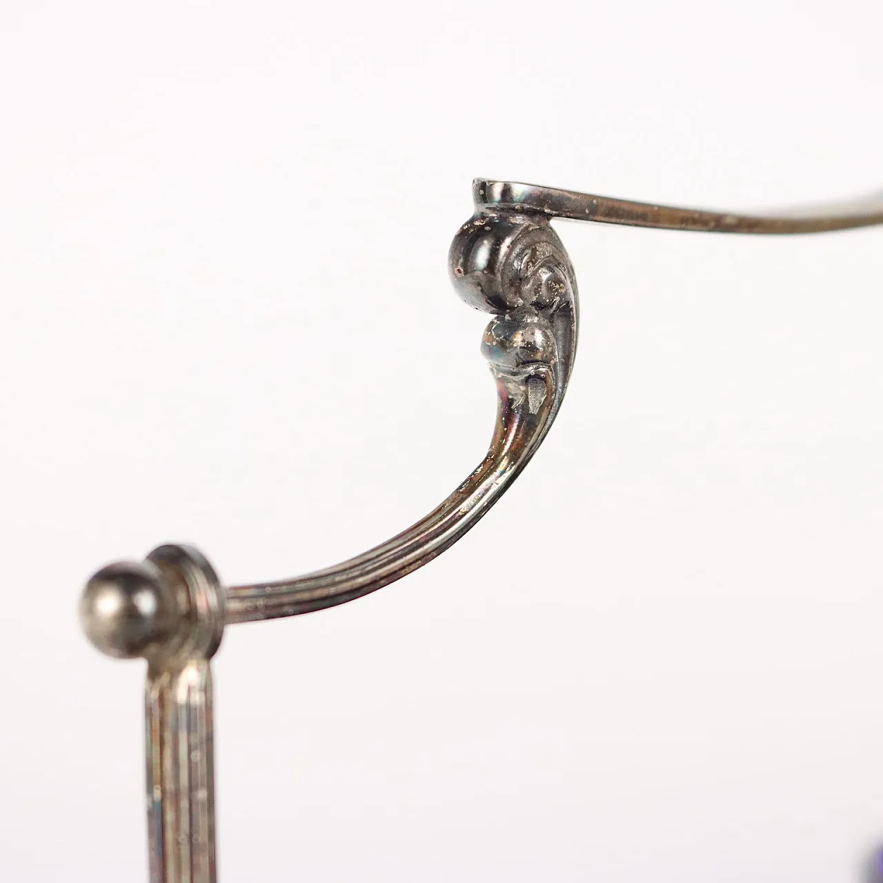 English silver and blue glass sauce holder 6