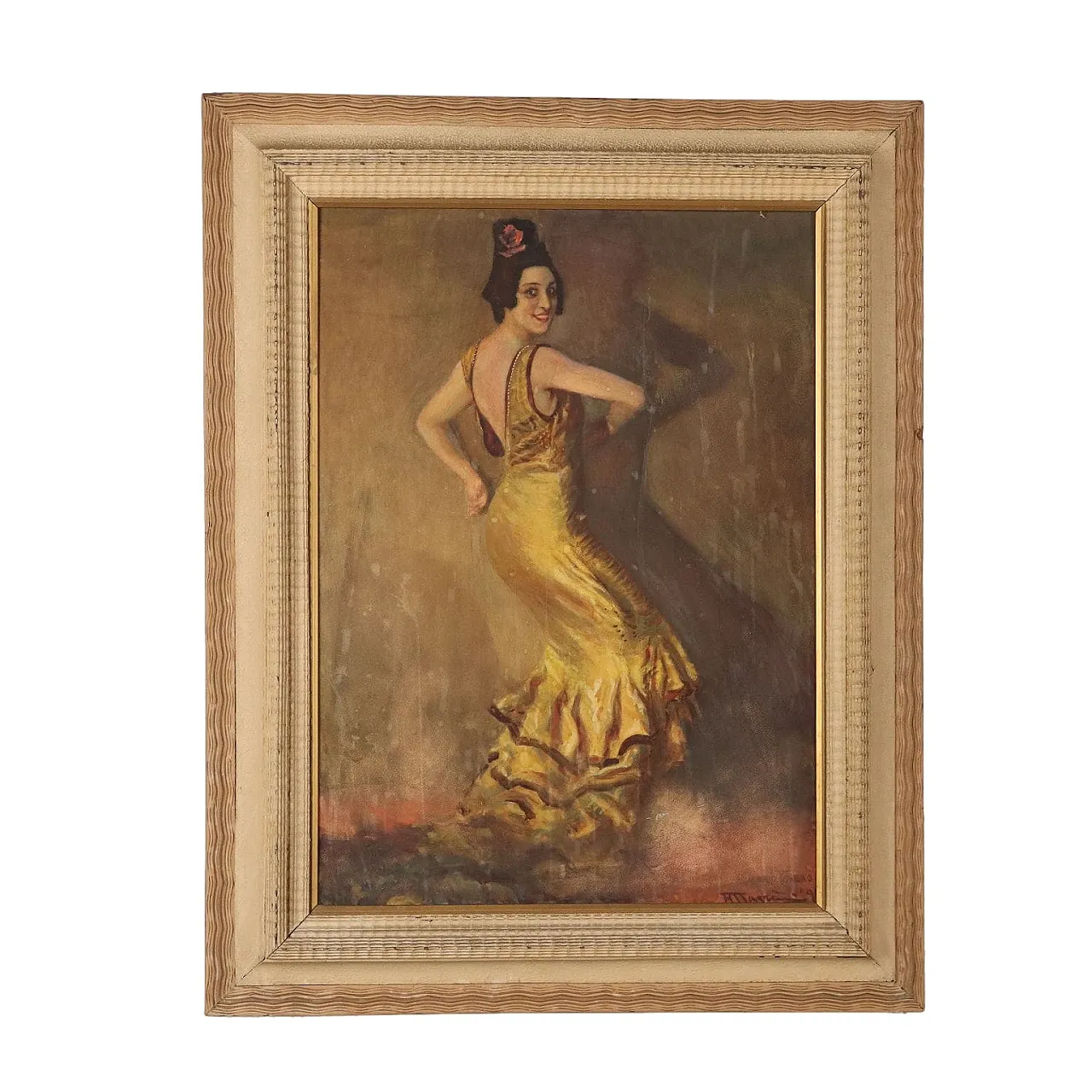Adolfo Magrini, Ballerina, mixed media on cardboard, 1896 1