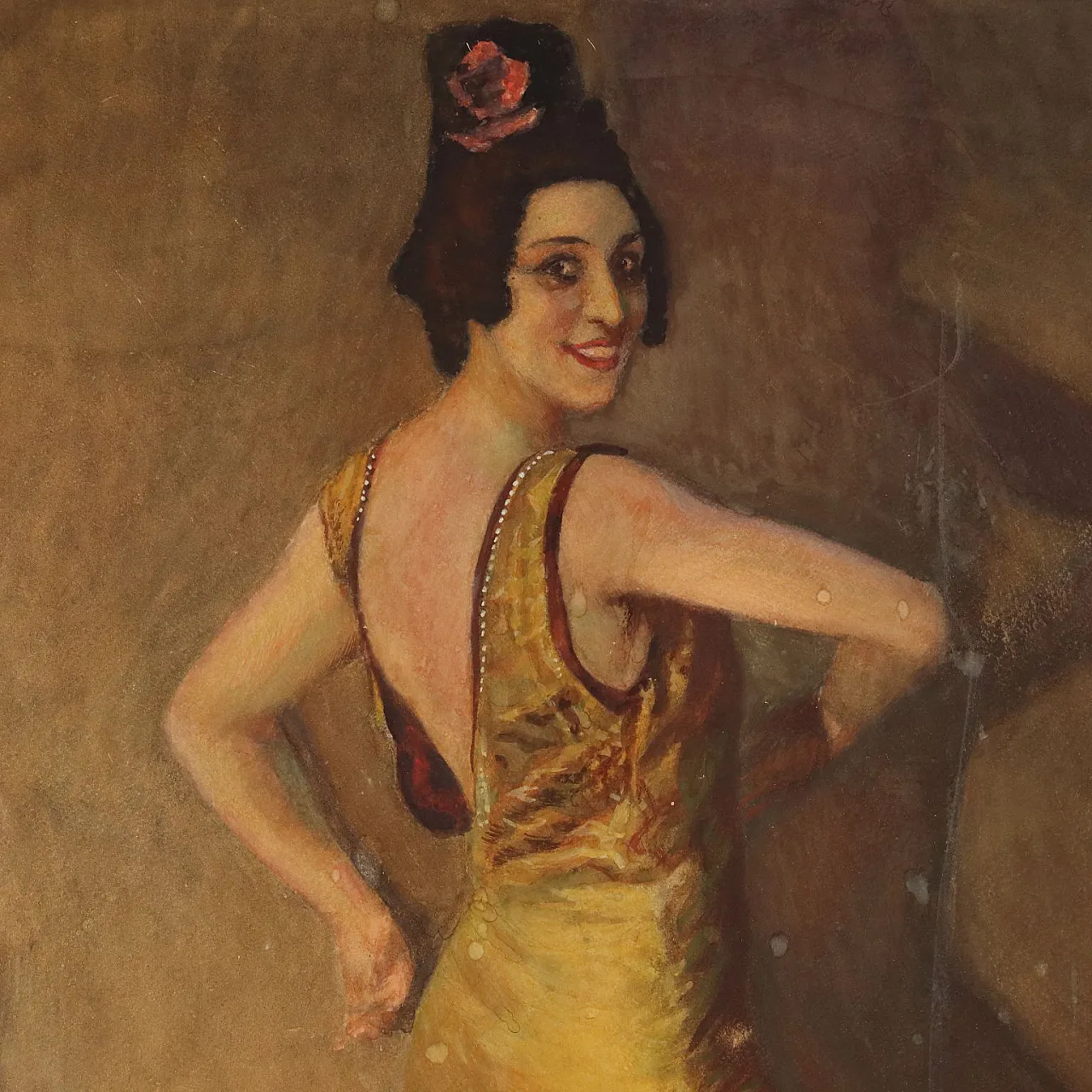 Adolfo Magrini, Ballerina, mixed media on cardboard, 1896 4