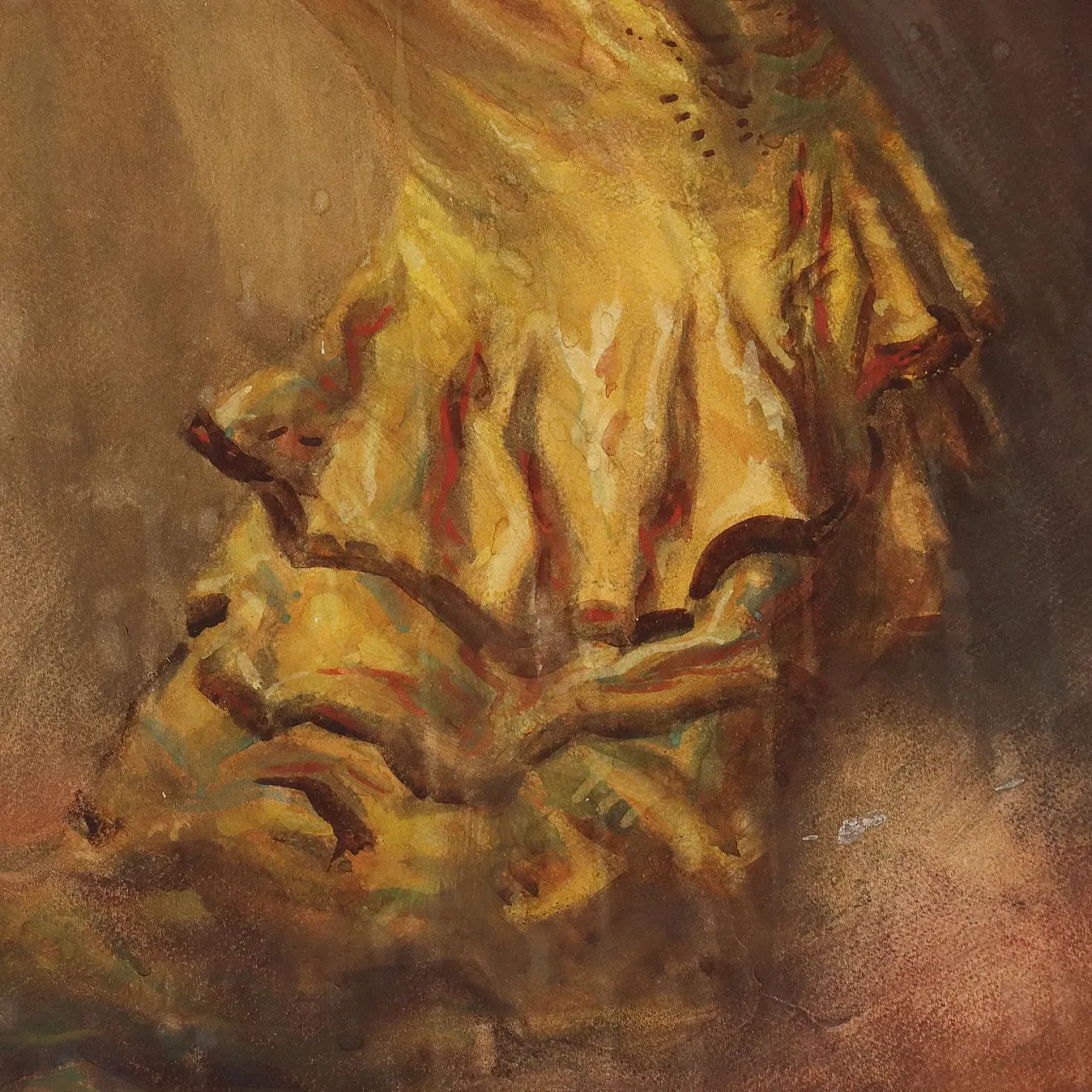 Adolfo Magrini, Ballerina, mixed media on cardboard, 1896 7