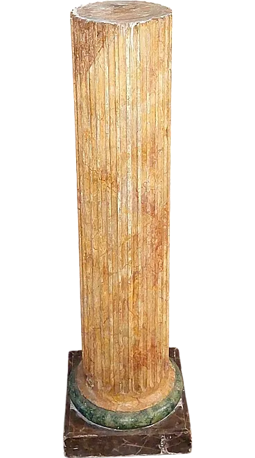 Empire column in lacquered and marbled wood, early 19th century