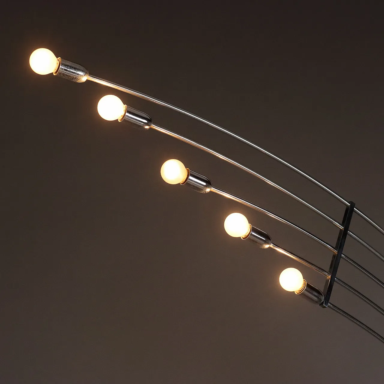 Lampada da terra in alluminio e metallo, fine '900 3