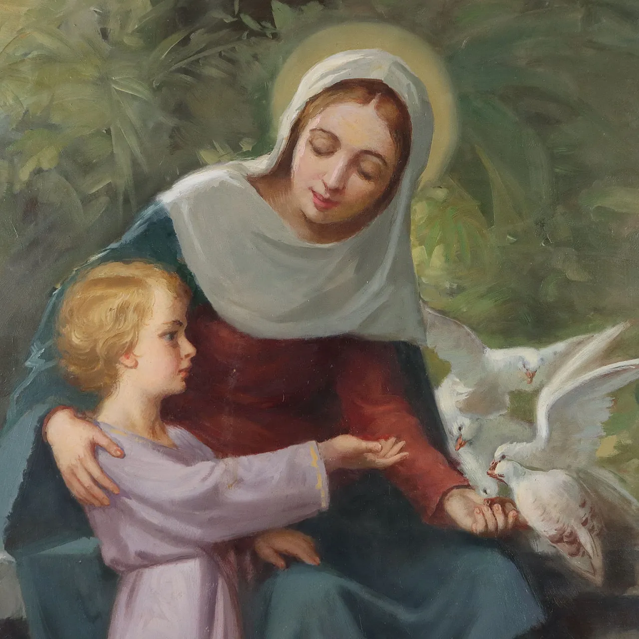 Francesco Mazzucchi, Madonna with Child, oil painting on hardboard 1