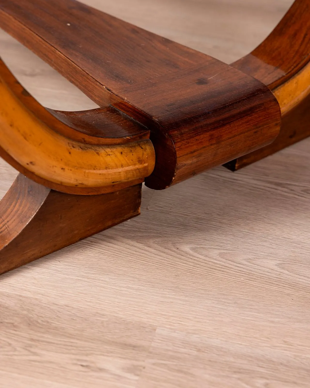 Dining table in wood and glass, 1930s 6