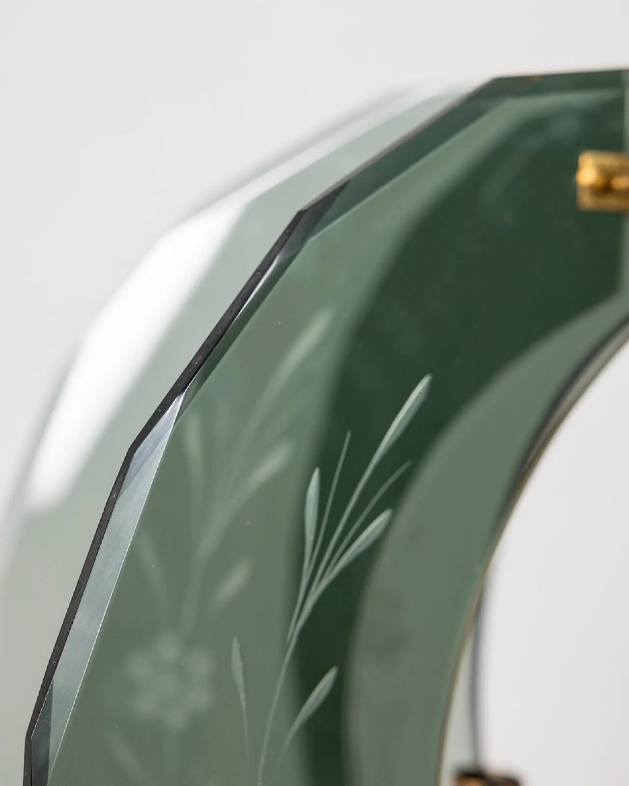 Decorated smoked glass pendant lamp, 1950s 7