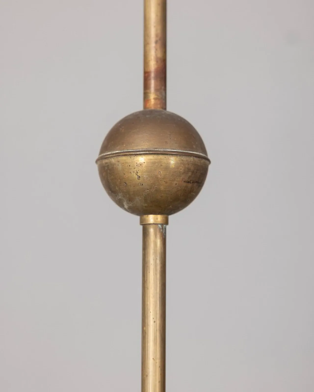 Disc lamp in glass and brass, 1950s 6