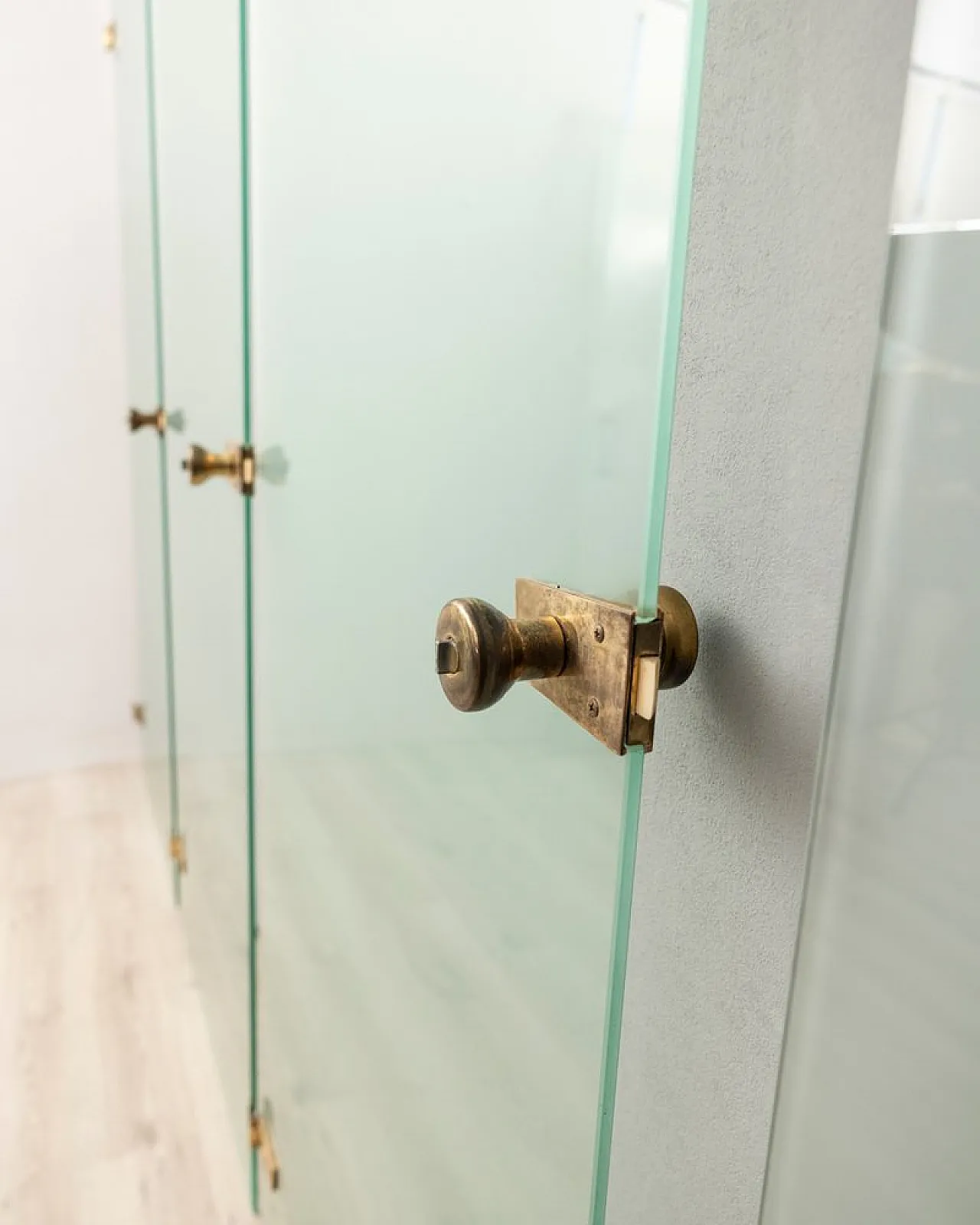 4 glass and brass doors by Fontana Arte, 1960s 8