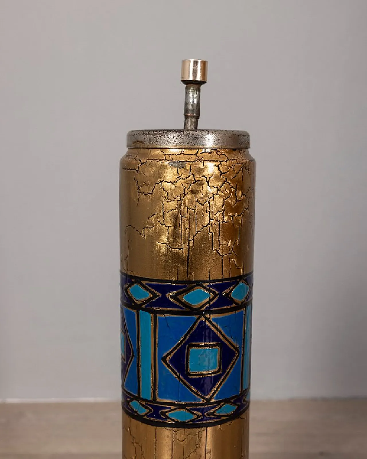 Floor ashtray in glazed metal, 1970s 3