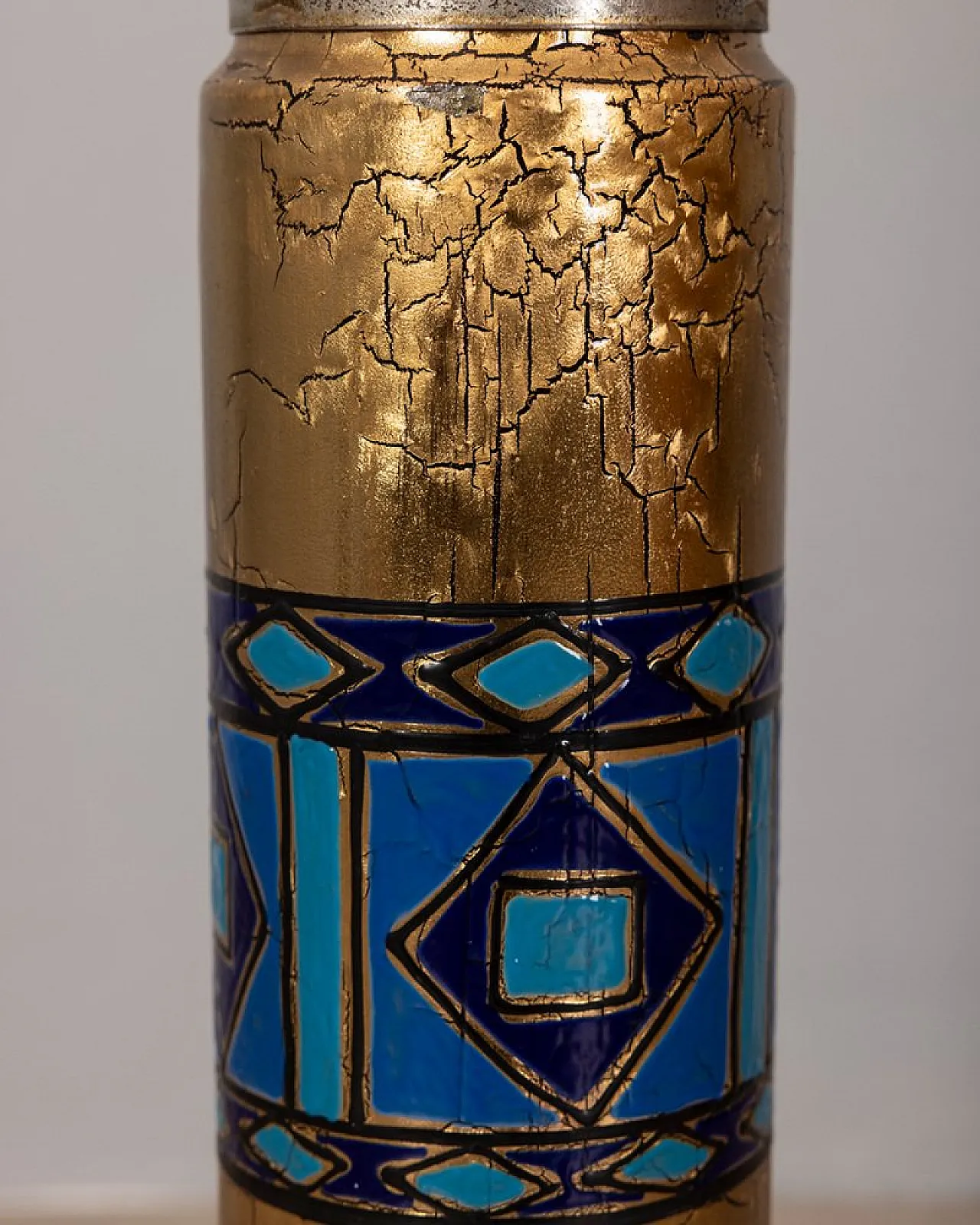 Floor ashtray in glazed metal, 1970s 5