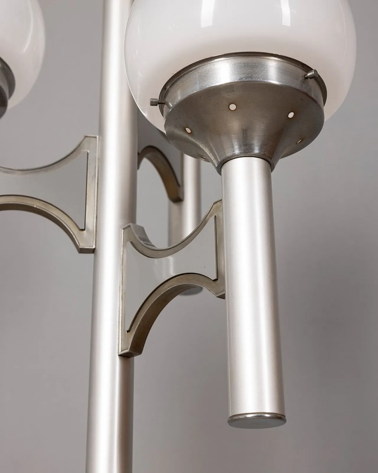 Lampada da terra a tre luci in vetro di Sciolari, anni '70 3